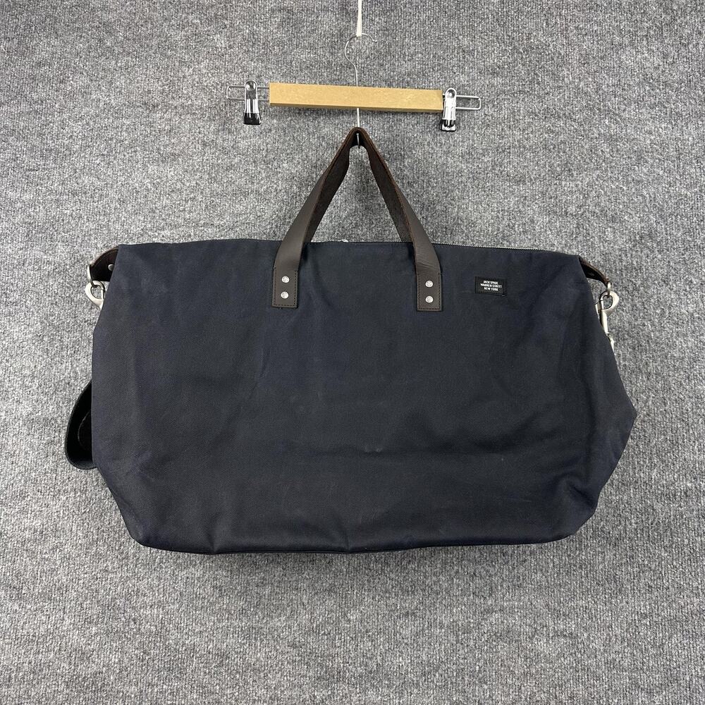 Jack Spade Warren Street Waxed Twill Wing Duffel Cotton Bag Blue Travel Vacation